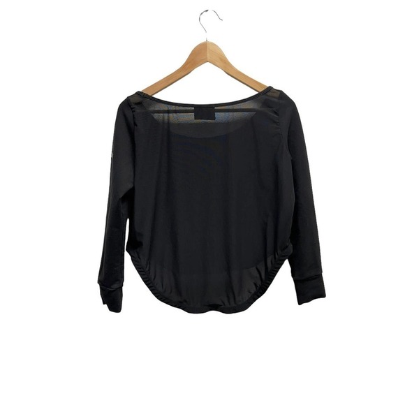 Gymshark Nikki Blackketter Jumper Crop Top Long Sleeve Black - Picture 3 of 10